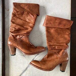 Frye Sz 9M Dorado Slouch Leather Boots in “Saddle” color
